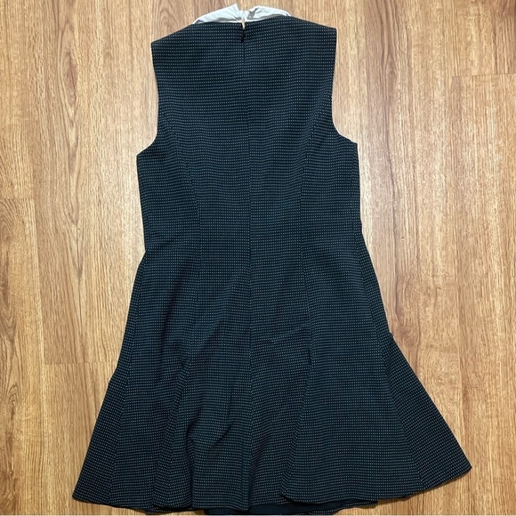 Lauren Ralph Lauren Black White Polka Dot Fit & Flare Dress petterpan collar - Picture 3 of 10